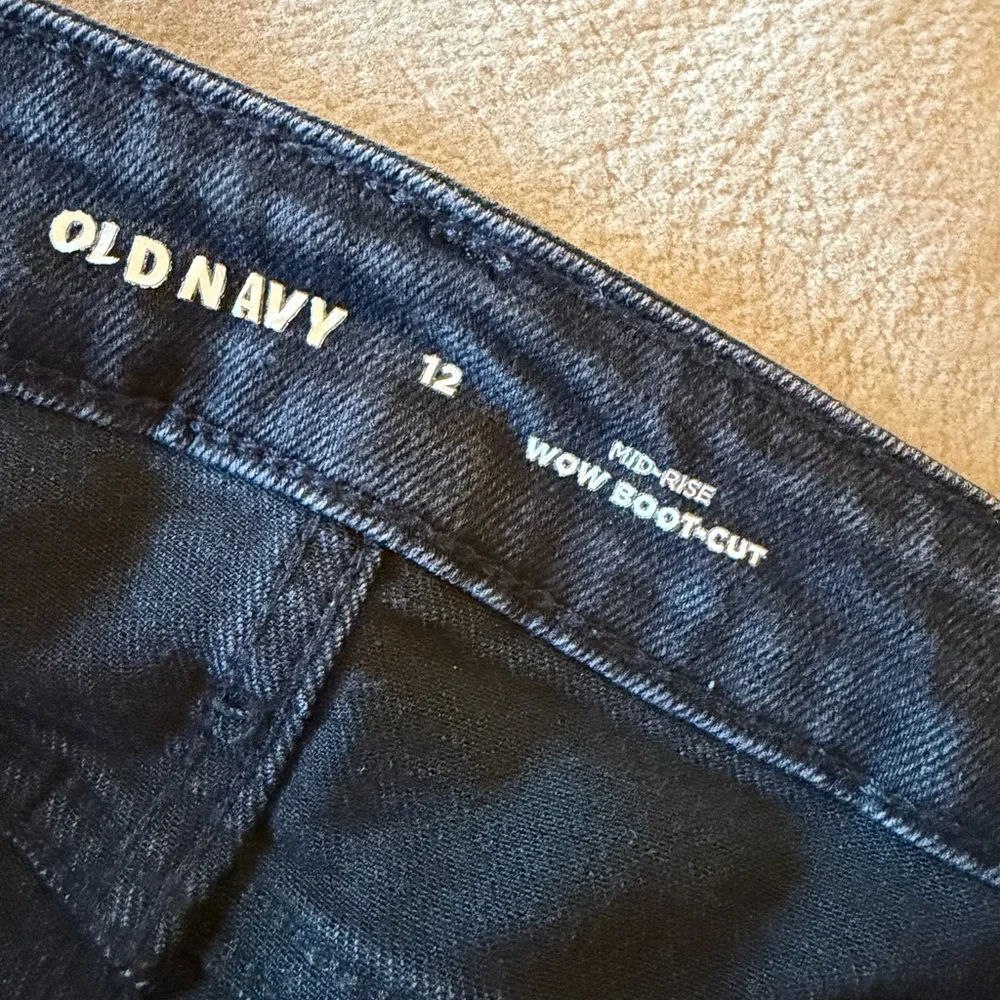 Women's Black Old Navy Wow Bootcut Mid-Rise Jeans Size 12 - Picture 3 of 5